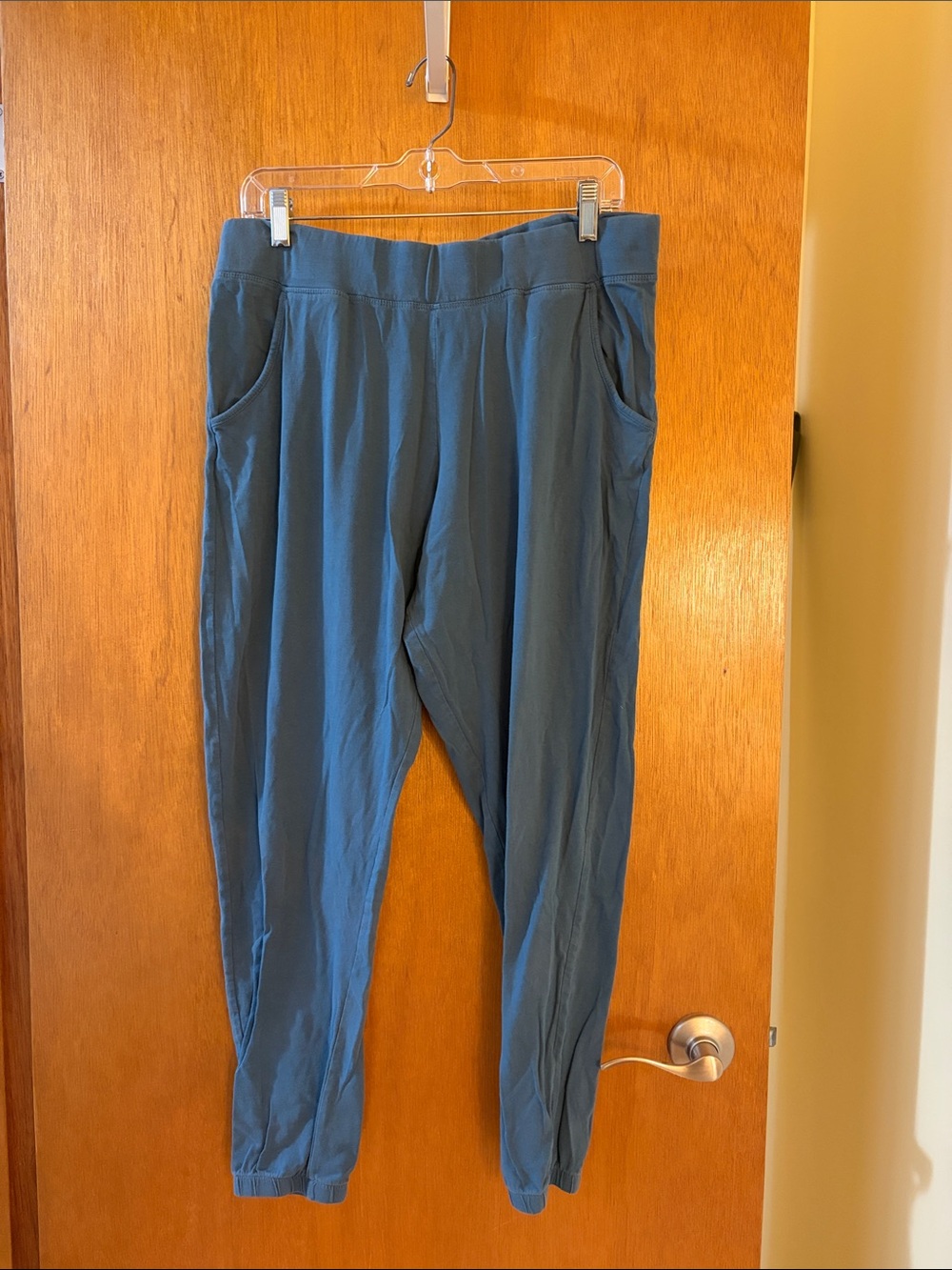 Women's Casual Elastic Waist Jogger Pants - Blue
